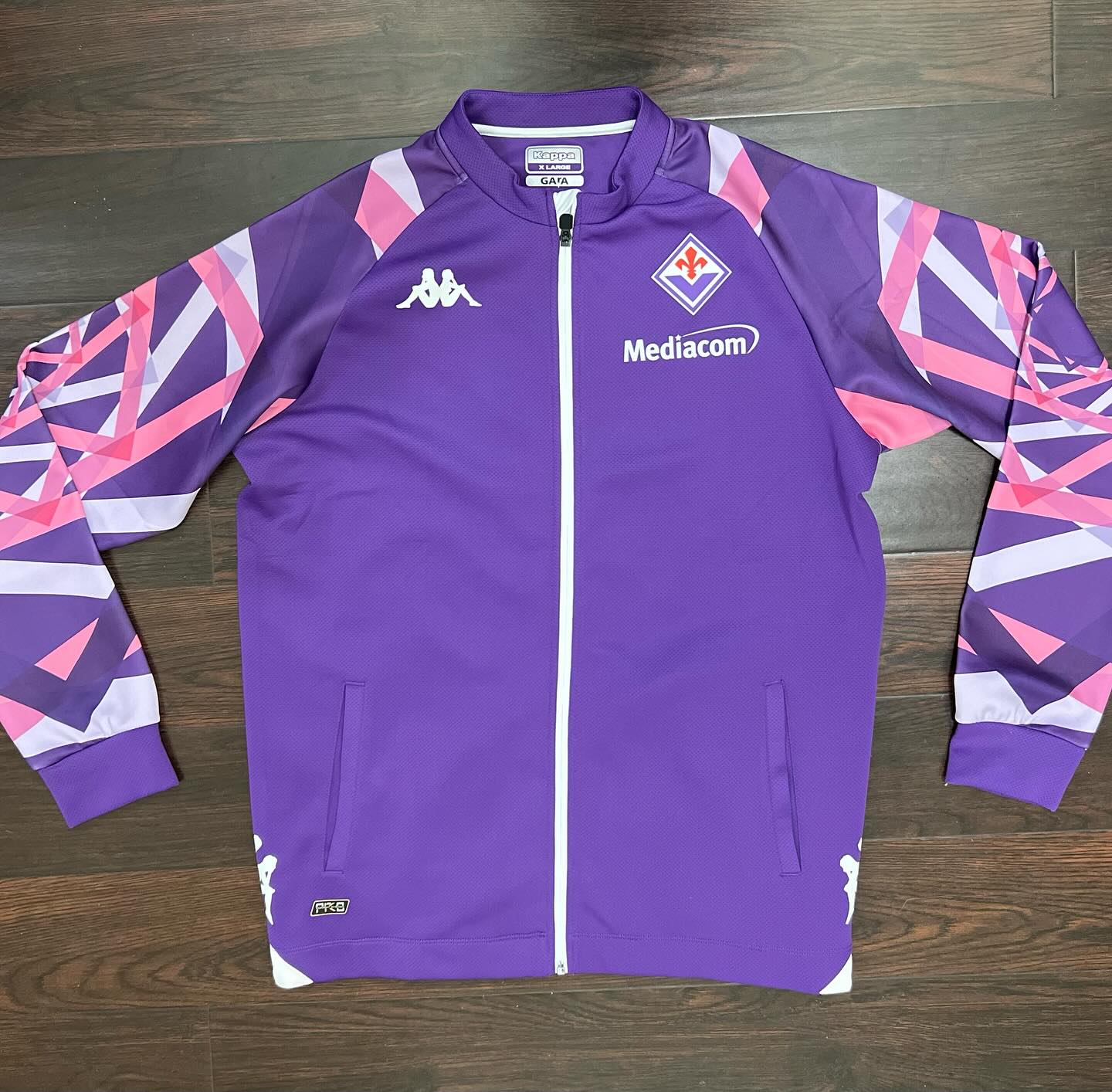 ACF Fiorentina Kappa Purple Soccer Football Anthem Jacket
