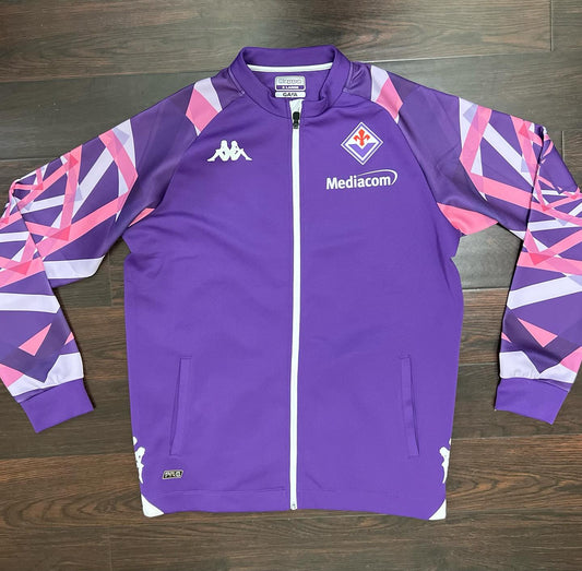 ACF Fiorentina Kappa Purple Soccer Football Anthem Jacket